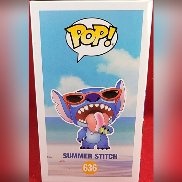 Hot topic exclusive summer stitch funko # 636 (nib) With pop protector - Picture 6 of 7